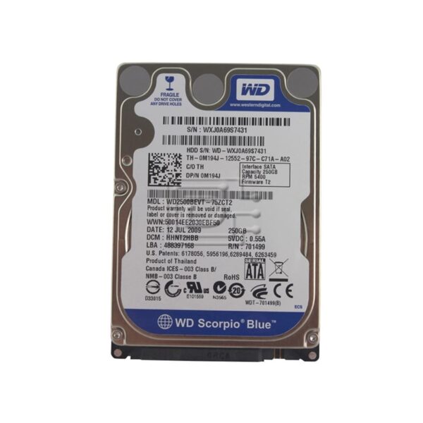 هارد دیسک لپ تاپ WD مدل WD2500BEVT ظرفیت 250 گیگابایت