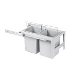 سطل زباله دو مخزنه کوچک ریل تاندم (24 لیتری) آدلان مدل A835