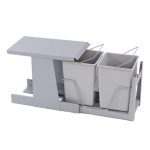 سطل زباله دو مخزنه کوچک ریل کف تاندم (24 لیتری) آدلان مدل A839