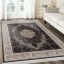 فرش ماشینی مه ترنج طرح چکاوک زمینه ذغالی