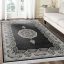 فرش ماشینی مه ترنج طرح هالیدی زمینه ذغالی