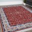 فرش ماشینی مه ترنج طرح لی رز زمینه لاکی 1000 شانه