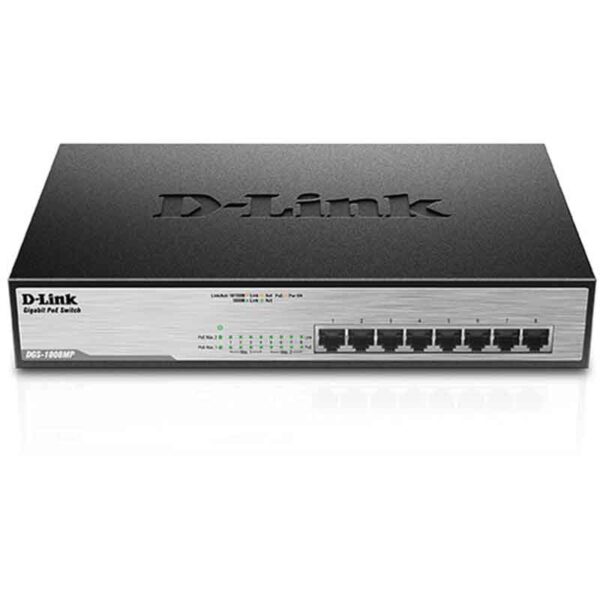 سوییچ 8 پورت POE دی-لینک مدلDGS-1008MP