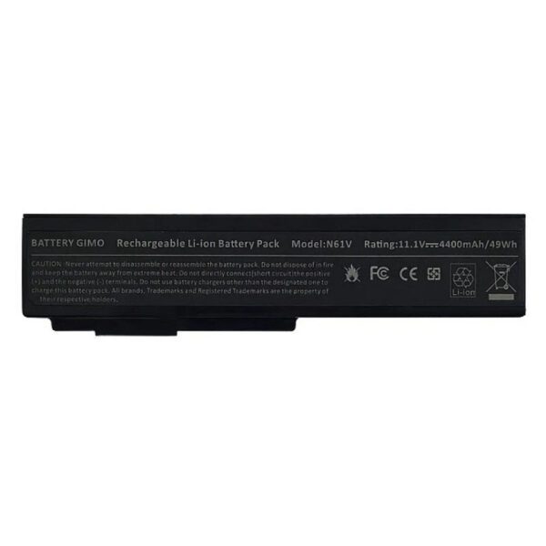 باتری لپ تاپ ایسوس A32-N61_M50-6Cell Gimo Plus مشکی-49 وات ساعت