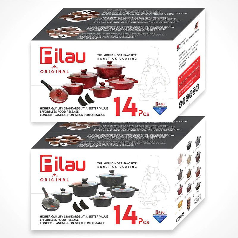 سرویس قابلمه 14 پارچه گرانیت پیلو مدل هپی Pilau