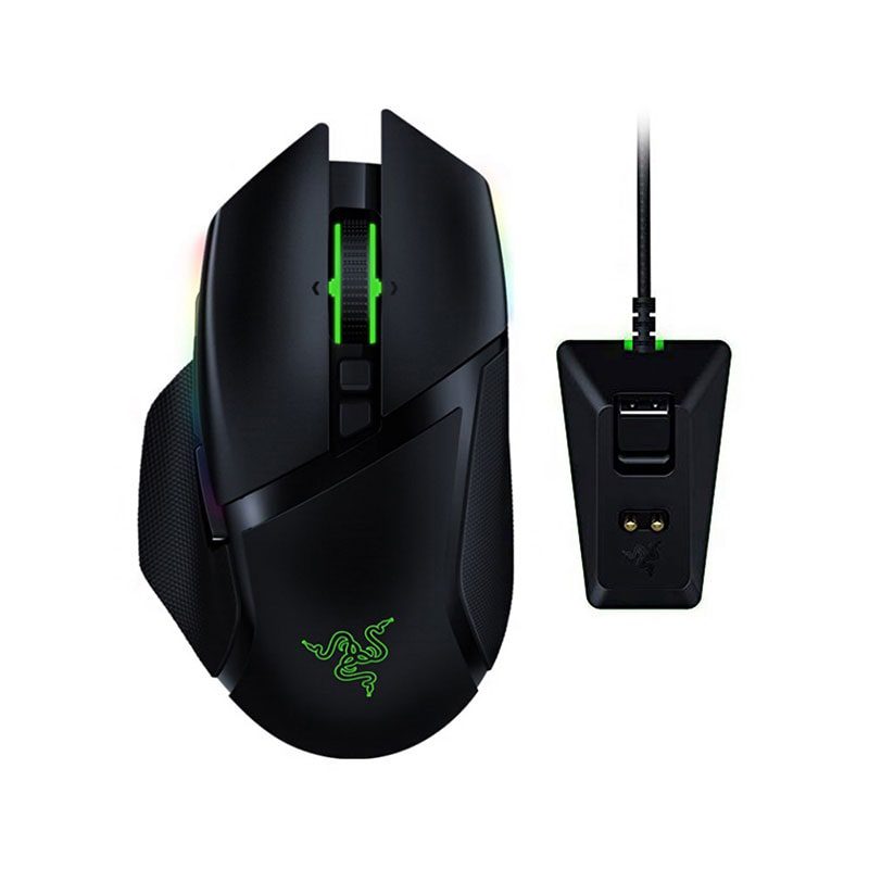 ماوس بی سیم مخصوص بازی ریزر مدل Razer Basilisk Ultimate به همراه پایه شارژر