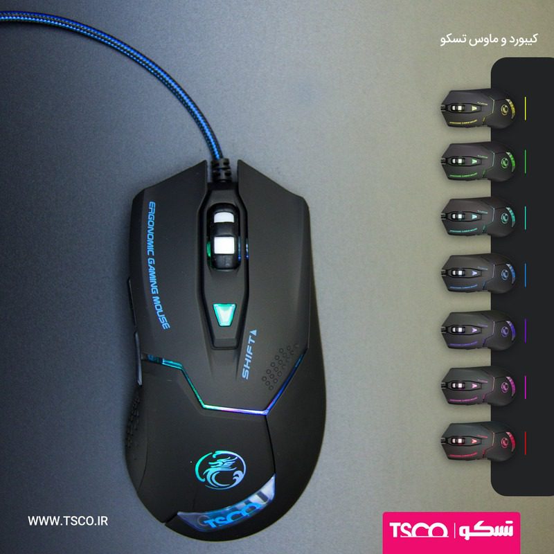 ماوس مخصوص بازی تسکو مدل Tsco TM 754