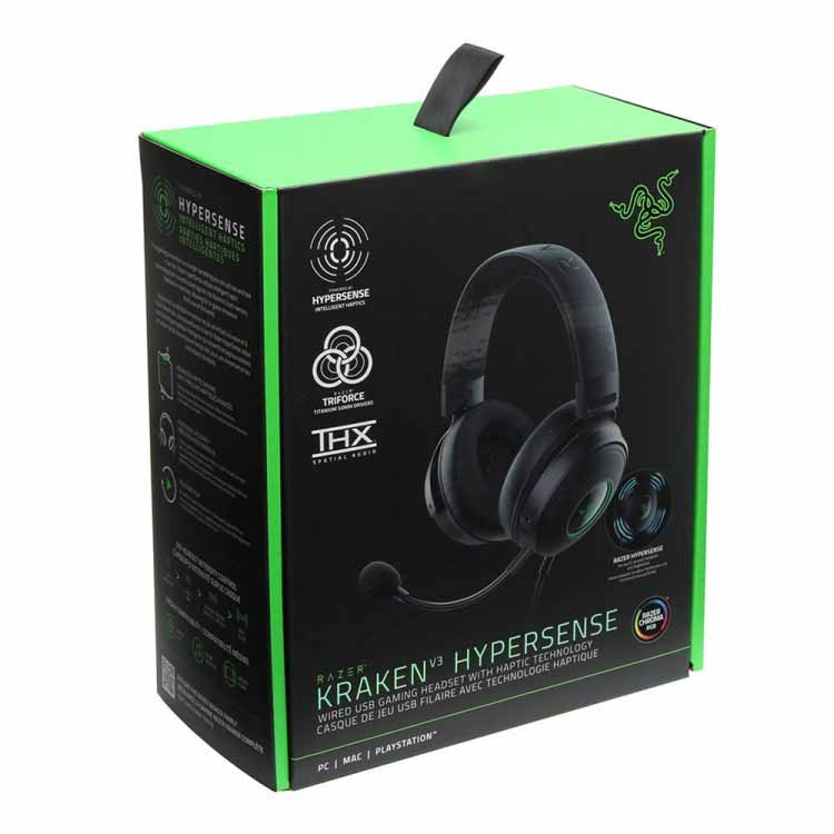 هدفون مخصوص بازی ریزر مدل Razer KRAKEN V3 Hypersense – استوک