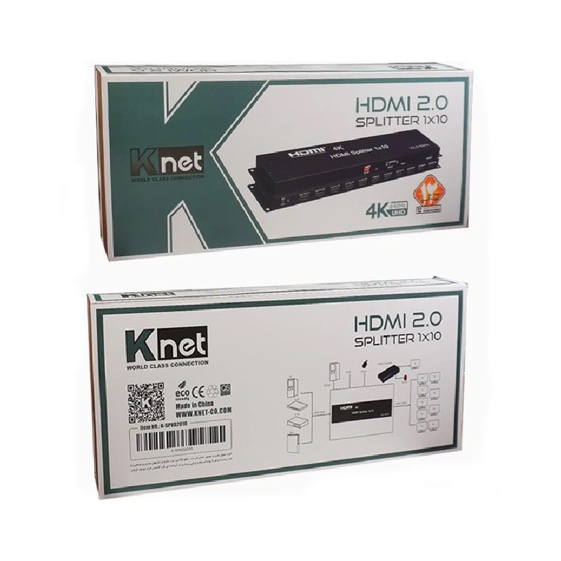 اسپلیتر 10 پورت HDMI کی نت مدل Knet K-SPHD2010