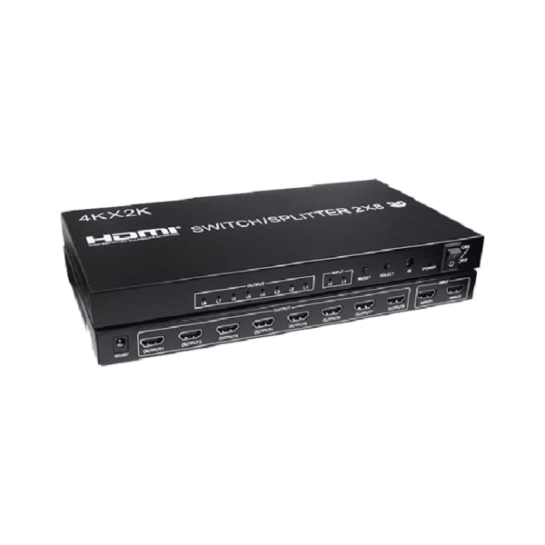 سوئیچ اسپلیتر 2 در 8 HDMI کی نت مدل Knet K-SWSP1428