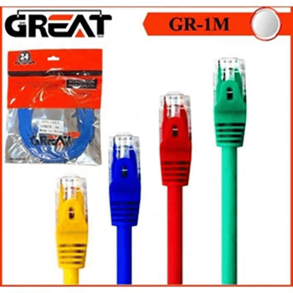 کابل شبکه 1 متری گریت مدل Great CAT5 GR-1M