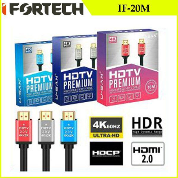 کابل 20 متری آیفورتک مدل Ifortech HDTV 4K2.1V IF-20M