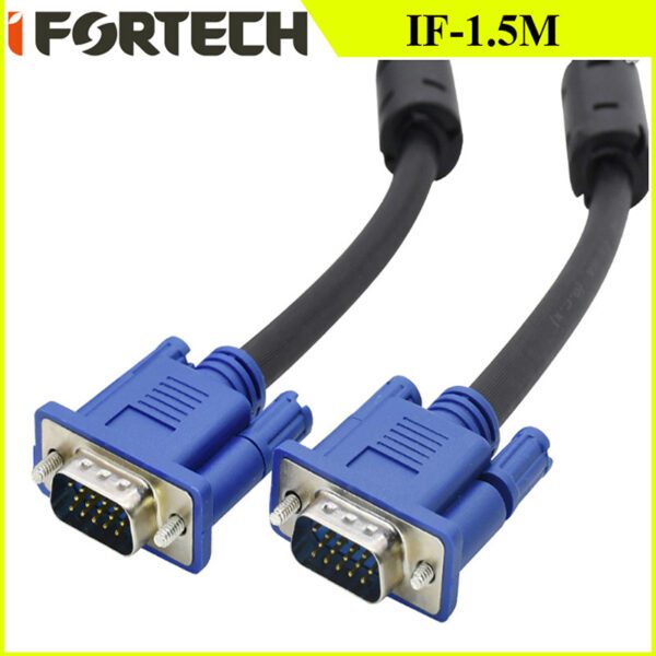 کابل 1.5 متری VGA آیفورتک مدل Ifortech 3+4 IF-1.5M