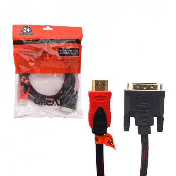 کابل تبدیل 1.5 متری گریت HDMI به DVI مدل Great GR-1.5M