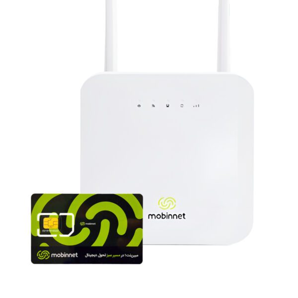 مودم 4G/4.5G مبین نت مدل MN4300 به همراه سیم کارت 360 درجه 100 گیگابایت اینترنت شش ماهه