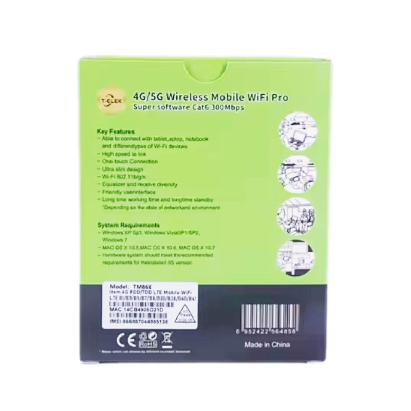 مودم 3G/4G قابل حمل مدل T-ELEK TM86E