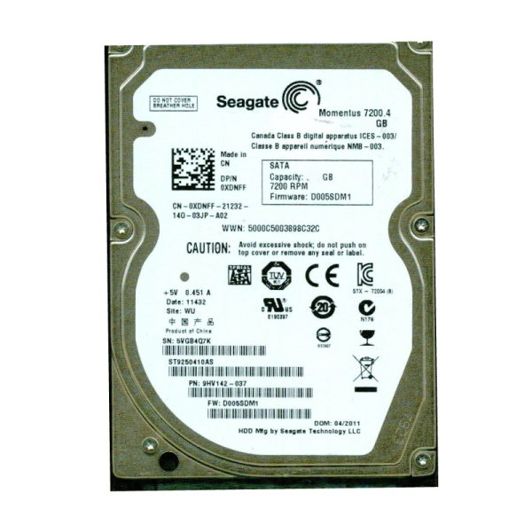 هارد دیسک لپ تاپ سیگیت مدل ST9500420AS ظرفیت 160 گیگابایت