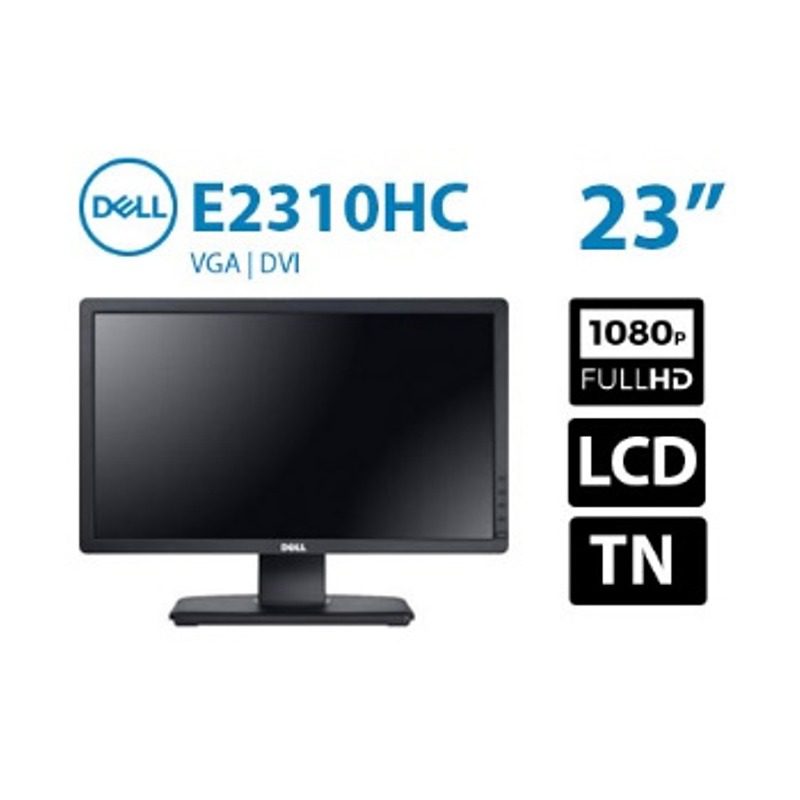 مانیتور 23 اینچی دل مدل DELL 23 E2310HC، رزولوشن Full HD و نور پس‌زمینه LCD، دارای 1 عدد پورت DVI، با نسبت تصویر 16:9- monitor