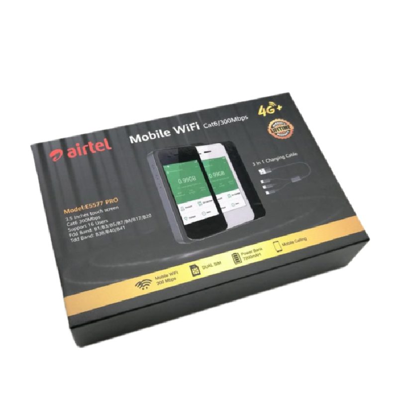 مودم پاوربانک 4G قابل حمل ایرتل هوآوی مدل E5577 Pro 4G Mobile WiFi با قابلیت مکالمه و دو سیم کارت