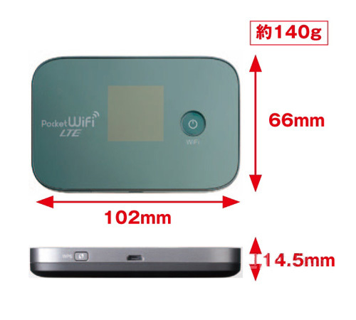 Huawei Pocket WiFi LTE GL04P Length Width thickness 1 - مودم 3G قابل حمل پاکت وای فای هوآوی مدل GL04P