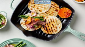 چه چیزهایی می‌توانم روی ماهیتابه گریل چدنی بپزم؟