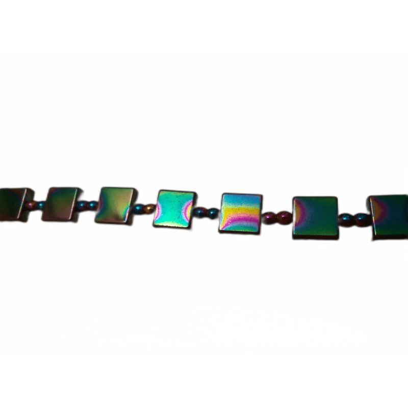 گردنبند سنگ طبیعی حدید آتشی کد 101