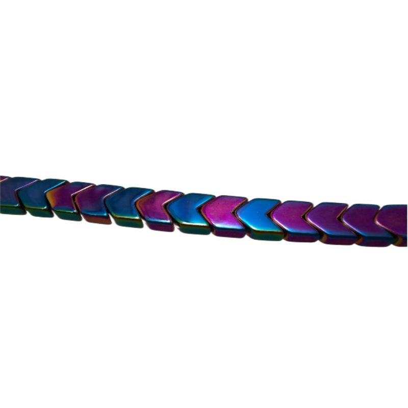 گردنبند سنگ طبیعی حدید مدل فلشی کد 107