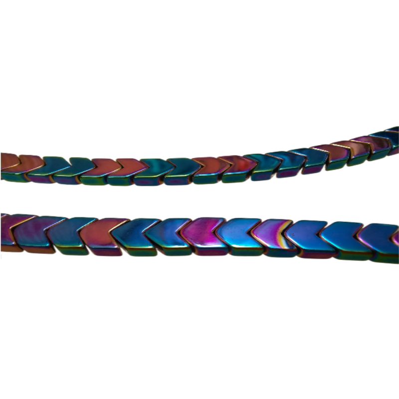 گردنبند سنگ طبیعی حدید مدل فلشی کد 107