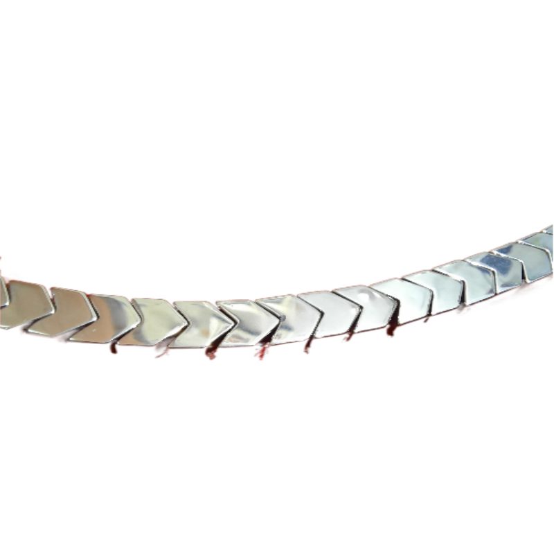 گردنبند سنگ طبیعی حدید مدل فلشی کد 109