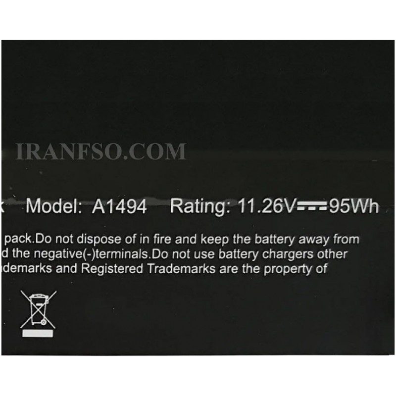 باتری لپ تاپ اپل A1494 Pro A1398_2013 Gimo Plus