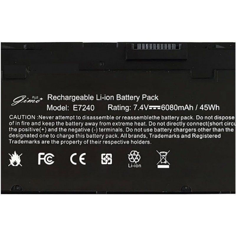 باتری لپ تاپ دل Latitude E7240_VFV59-WD52H_Gimo Plus مشکی-45 وات ساعت