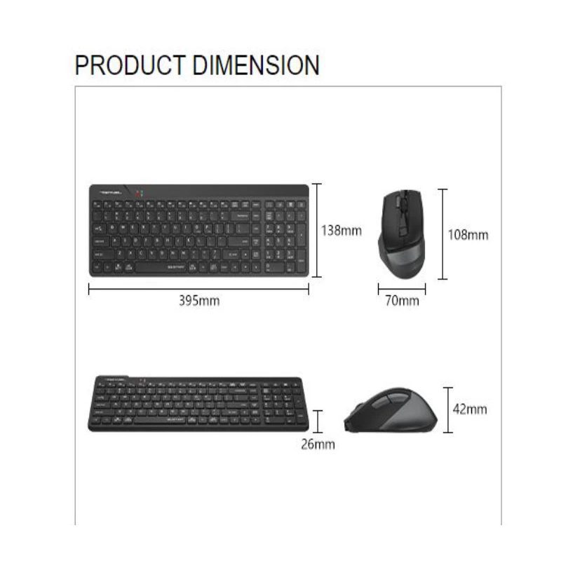 کیبورد و ماوس بی سیم ای فورتک مدل A4Tech FG 24OO AIR2