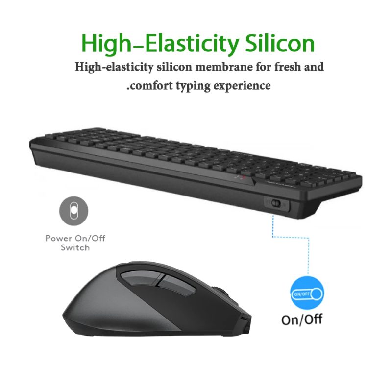 کیبورد و ماوس بی سیم ای فورتک مدل A4Tech FG 24OO AIR2