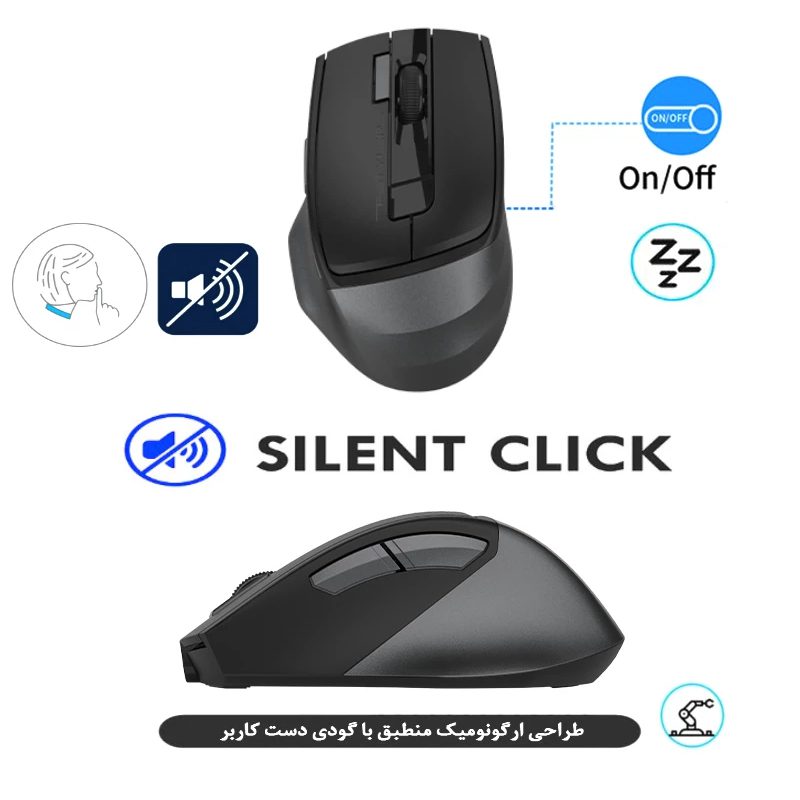 کیبورد و ماوس بی سیم ای فورتک مدل A4Tech FG 24OO AIR2