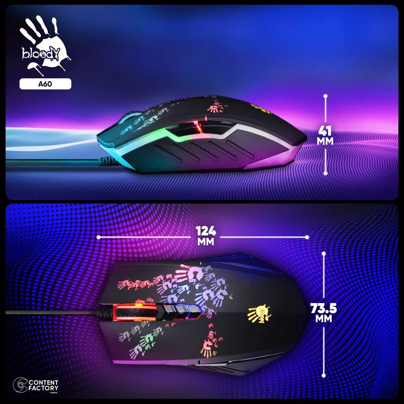 ماوس گیمینگ بلادی ای فورتک مدل A4Tech Bloody A60