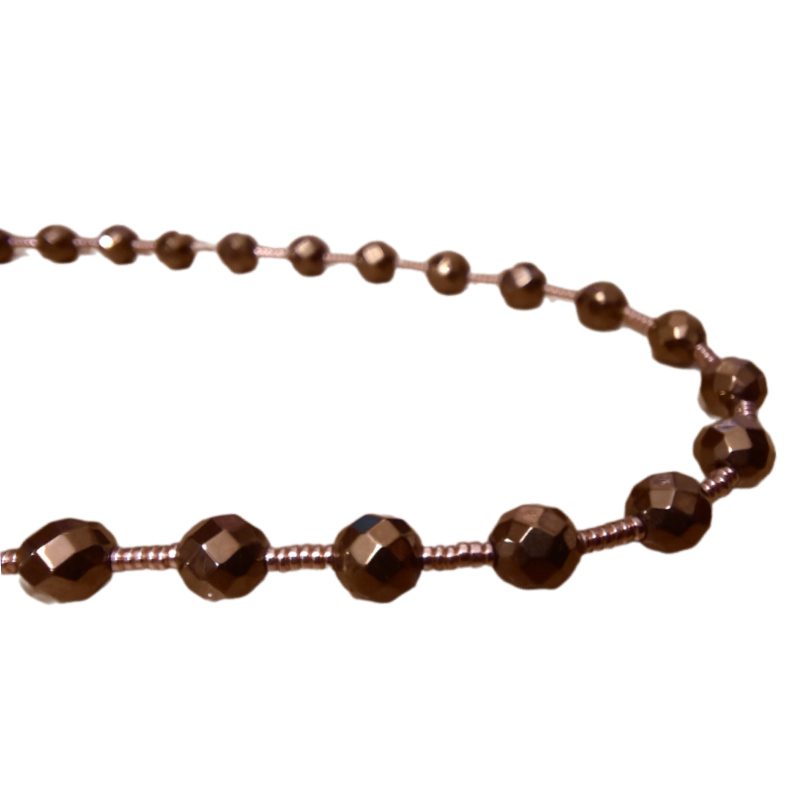 گردنبند سنگ طبیعی حدید مدل اطلس