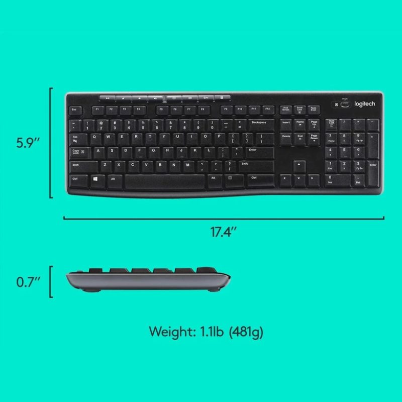 کیبورد و ماوس بی سیم لاجیتک مدل Logitech MK270
