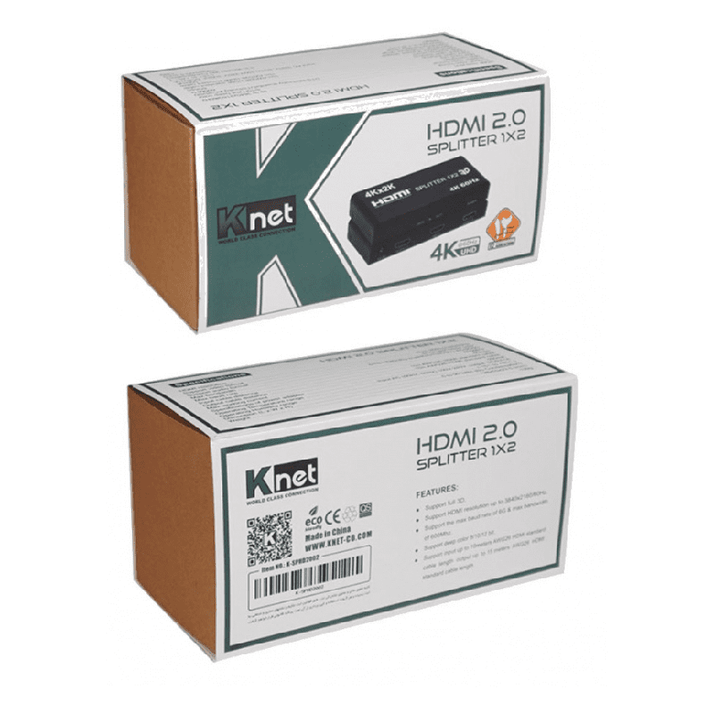 اسپلیتر ۲ پورت HDMI کی نت K-SPHD2002