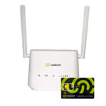 مودم 4G/4.5G مبین نت مدل MN4200 به همراه سیم کارت 360 درجه 30 گیگابایت اینترنت سه ماهه