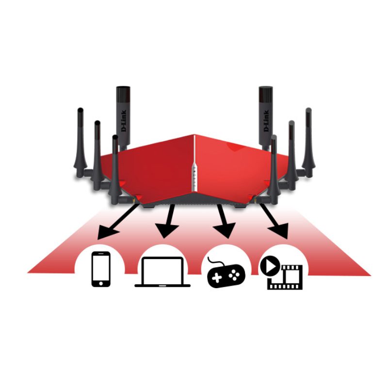 روتر گیمینگ بی‌ سیم سه بانده AC5300 دی-لینک مدل DIR-895L