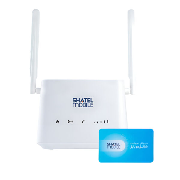 مودم روتر 4G/LTE شاتل موبایل مدل D02 به همراه سیم کارت 2 گیگابایت یکماهه