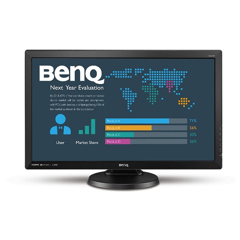 مانیتور 24 اینچی بنکیو مدل BenQ 24 BL2405HT، رزولوشن Full HD و نور پس‌زمینه LED، دارای یک عدد DVI، یک عدد HDMI، یک عدد VGA، خروجی هدفون با نسبت تصویر 16:9