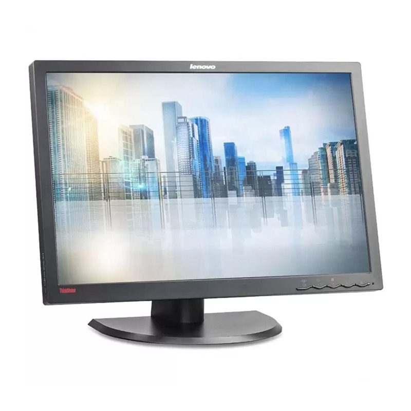مانیتور 24 اینچی لنوو مدل Lenovo 24 LT2452p، رزولوشن Full HD و نور پس‌زمینه LED، دارای یک عدد VGA، یک عدد DVI، یک عدد DisplayPort، پنج عدد USB با نسبت تصویر 16:10