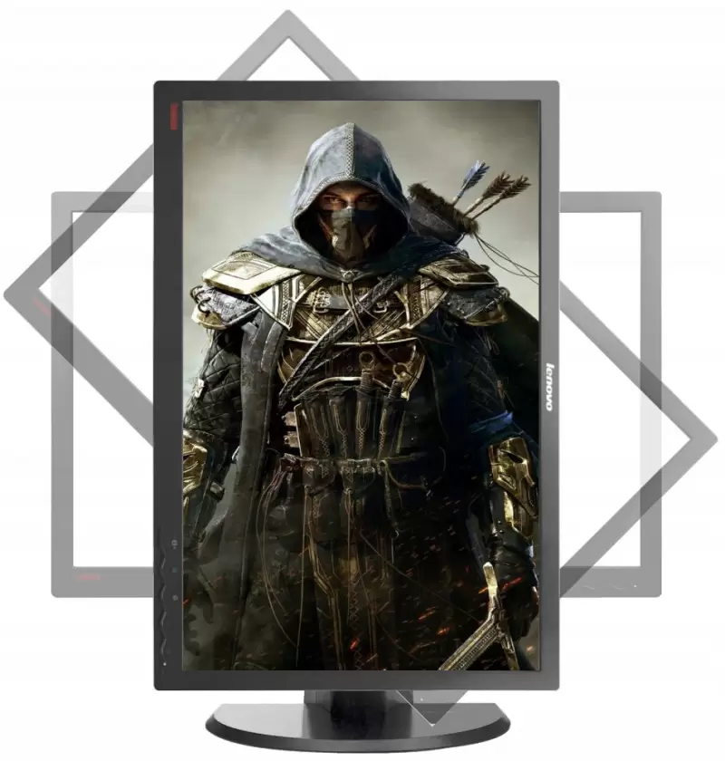lenovo lt2452p led ips monitor - مانیتور 24 اینچی لنوو مدل Lenovo 24 LT2452p، رزولوشن Full HD و نور پس‌زمینه LED، دارای 1 عدد پورت VGA، با نسبت تصویر 16:10 - monitor