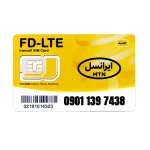 سیم کارت 4G/4.5G اعتباری ایرانسل 09011397438 به همراه 1 گیگ اینترنت یک ماهه