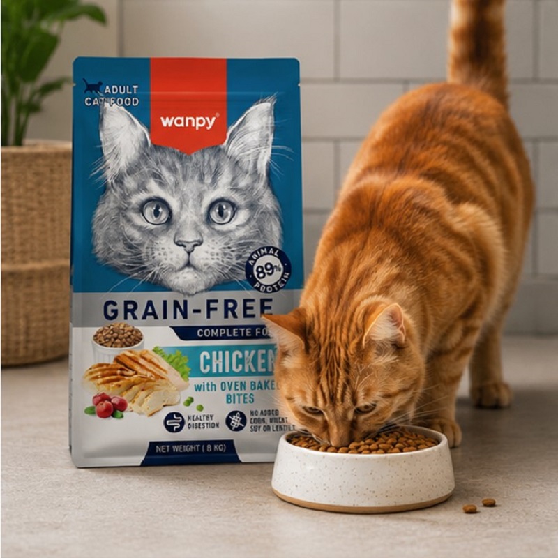 غذای خشک گربه ونپی با طعم مرغ 8 کیلوگرم Wanpy Adult Cat Dry food