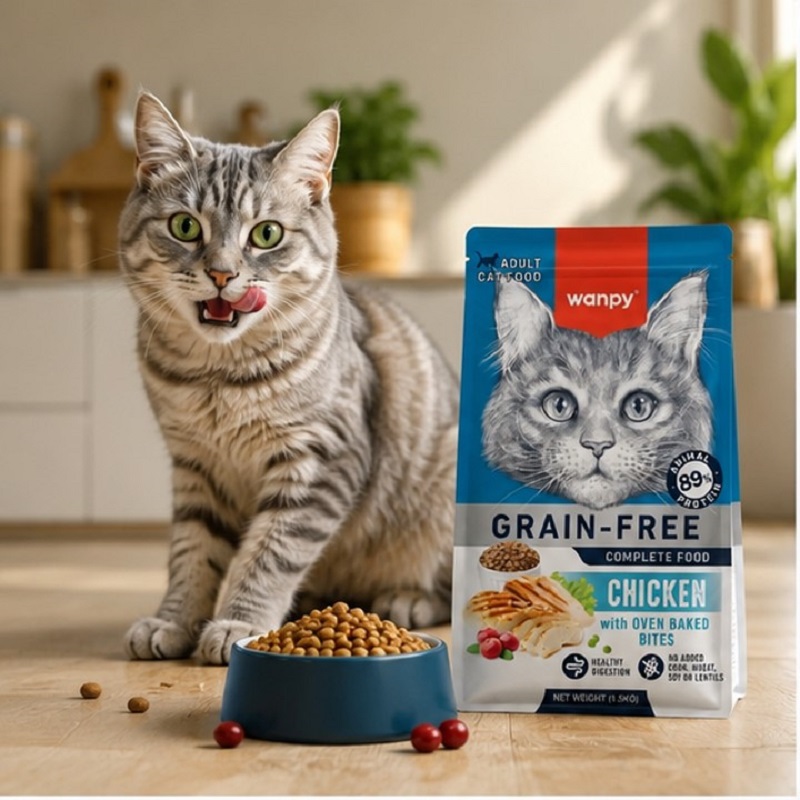 غذای خشک گربه بالغ با طعم مرغ ونپی 1.5 کیلوگرم Wanpy Adult Cat Dry food
