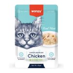 پوچ گربه سوپرپرمیوم ونپی با طعم مرغ و ماهی کاد 85 گرم Wanpy Super Premium