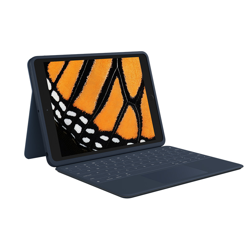 کیبورد کاور بی‌سیم لاجیتک مدل Logitech Rugged Combo3 Touch مخصوص آیپد نسل 7-8-9