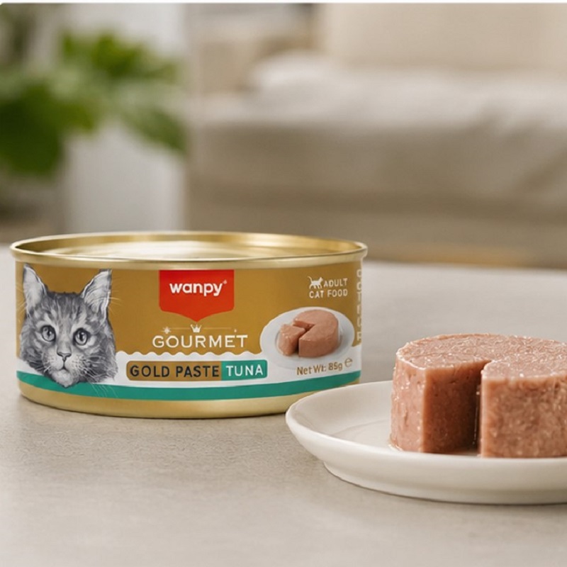 کنسرو گربه گورمت ونپی با طعم مرغ 85 گرم Wanpy Canned